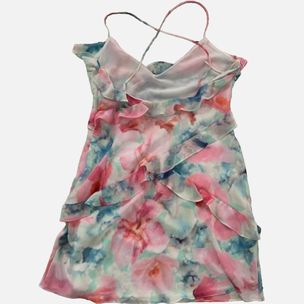 Zara Spring Ruffle Mini Dress - Picture 2 of 3